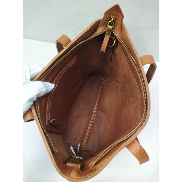 Madewell Brown Leather Double Handles Tote Bag - Picture 9 of 16